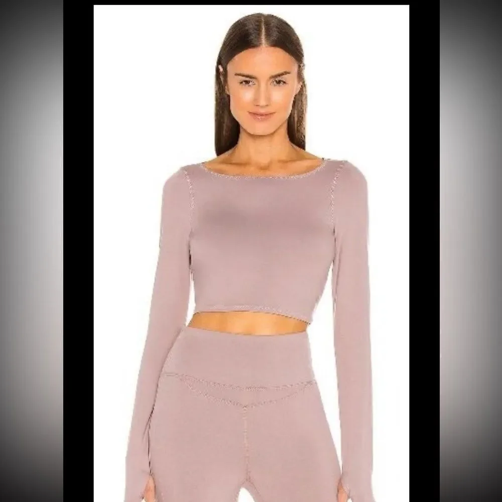 Free People Movement Very Prairie Layer Sz L NWT Mauve color